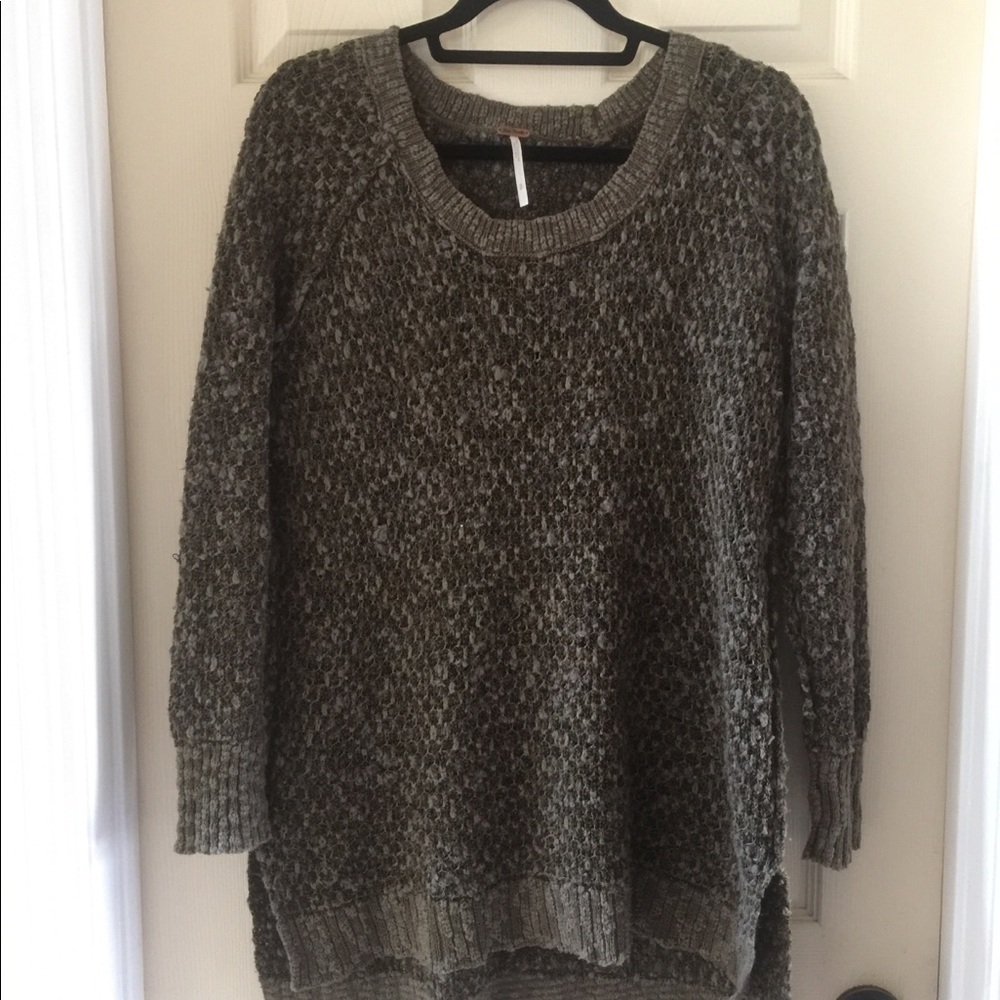 Free people olive green sweater